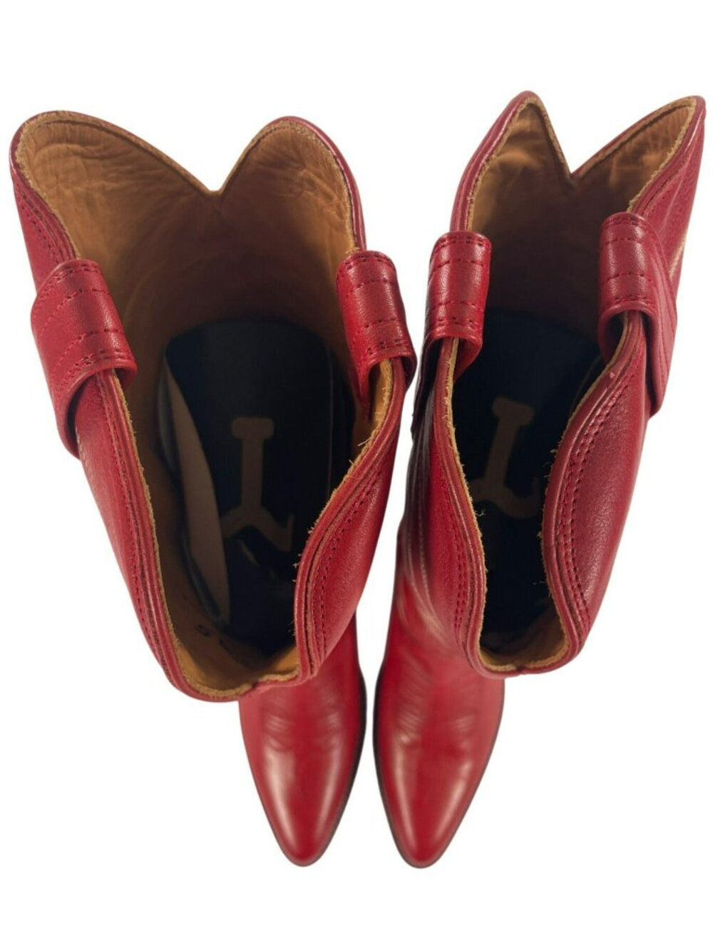Tecovas The Abby Crimson Cowhide Leather Western Boots Women's Size 9B LIKE NEW - Picture 9 of 15